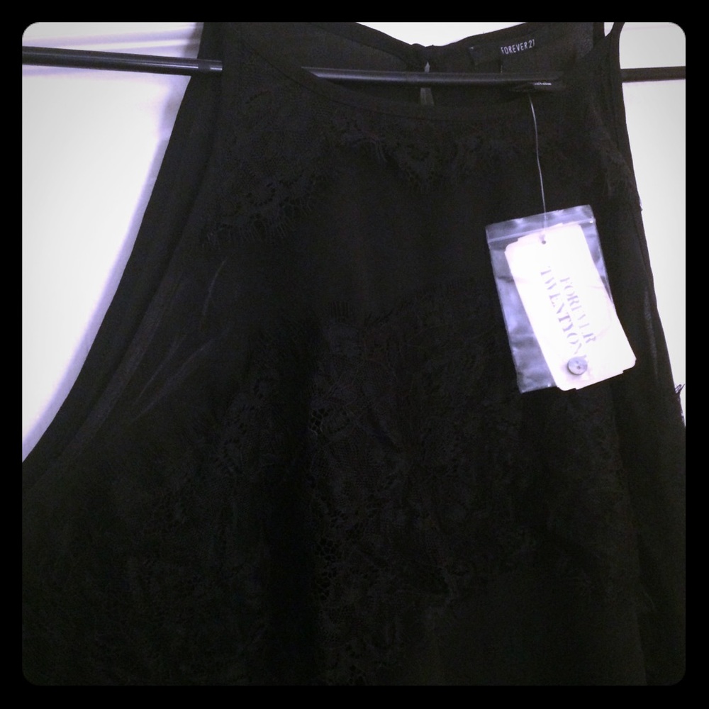Black woven top